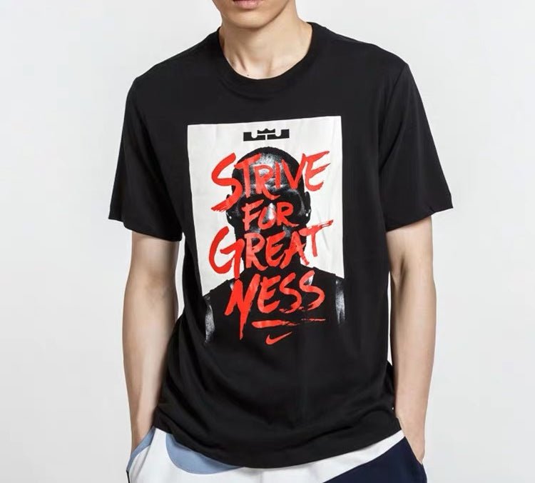 Nike LeBron James Printing Basketball Sports Short Sleeve Black BQ3625-010 - Image 3