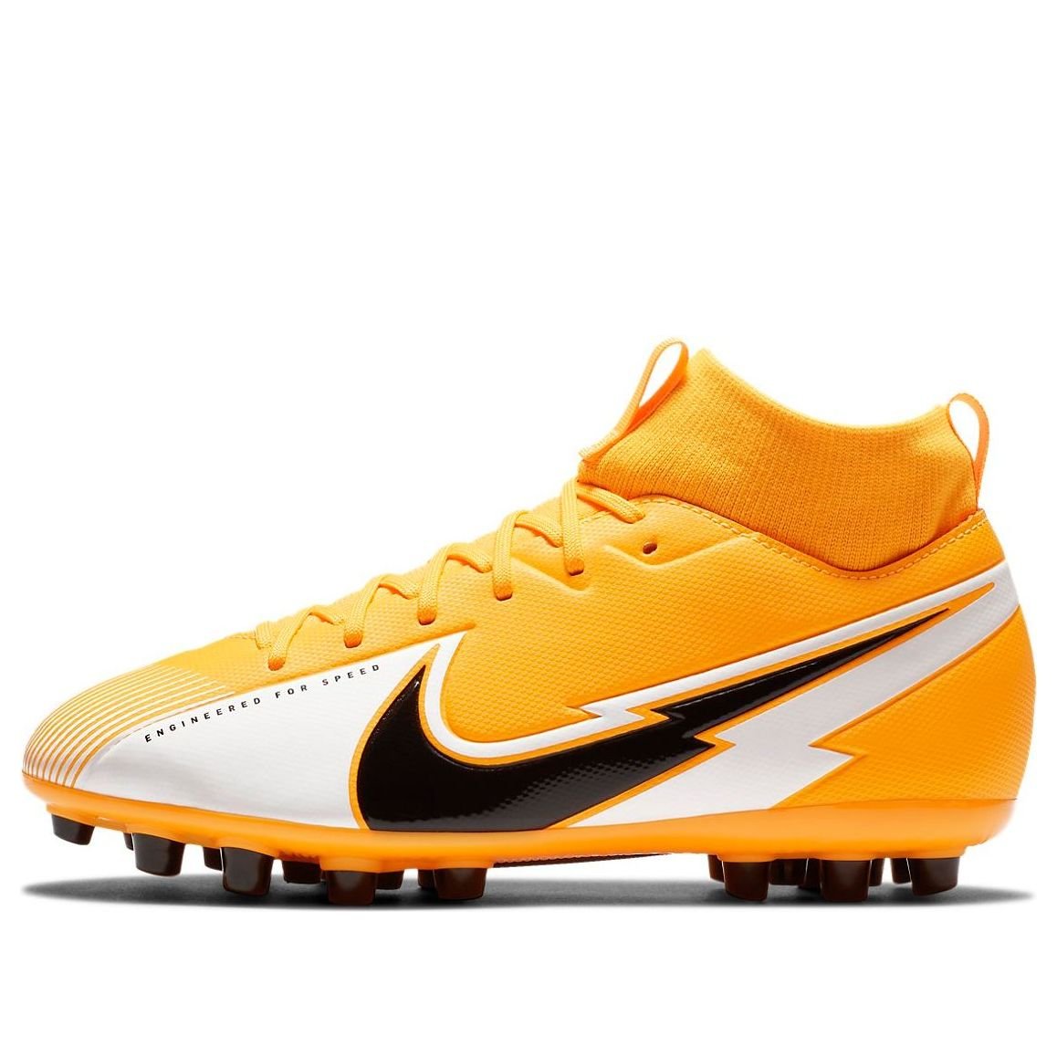 (GS) Nike Jr Mercurial Superfly 7 Academy AG Artificial Grass 'Black Yellow' BQ5405-801