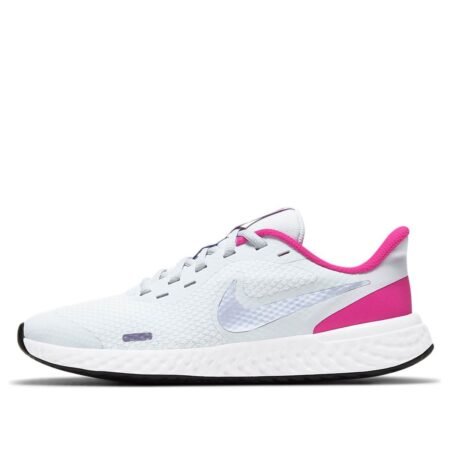 (GS) Nike Revolution 5 'Football Grey Fireberry' BQ5671-018