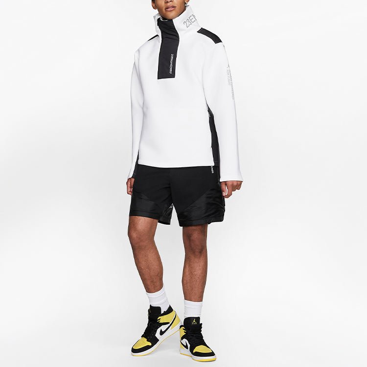 Air Jordan 23 Engineered Stand Collar Knit Contrasting Colors Half Zipper White BQ5738-100 - Image 5