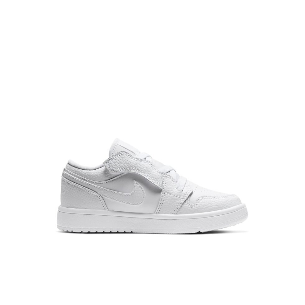 (PS) Air Jordan 1 Low ALT 'Triple White' BQ6066-130 - Image 2