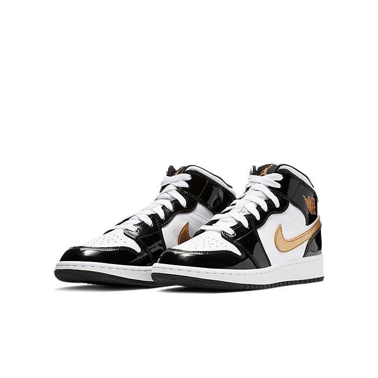 (GS) Air Jordan 1 Mid SE 'Black Gold' BQ6931-007 - Image 2