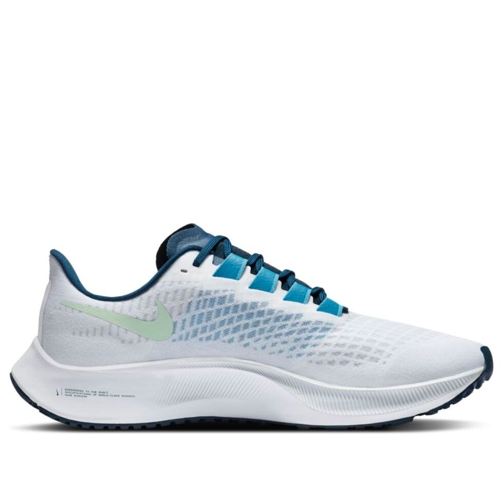Nike Air Zoom Pegasus 37 'White Blue Cucumber' BQ9646-101 - Image 2