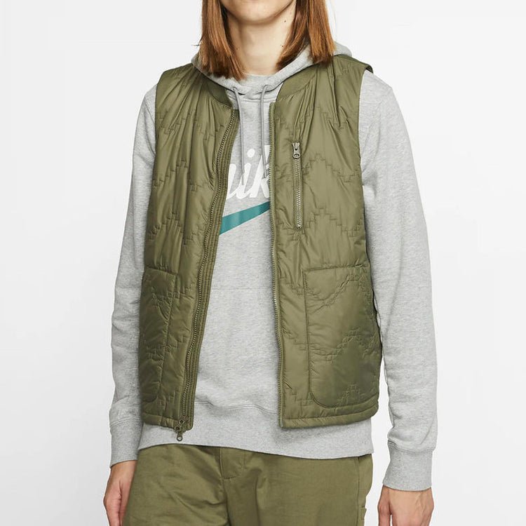 Nike SB Skateboard Stay Warm vest Sports Hooded Jacket Green BV0976-222 - Image 4