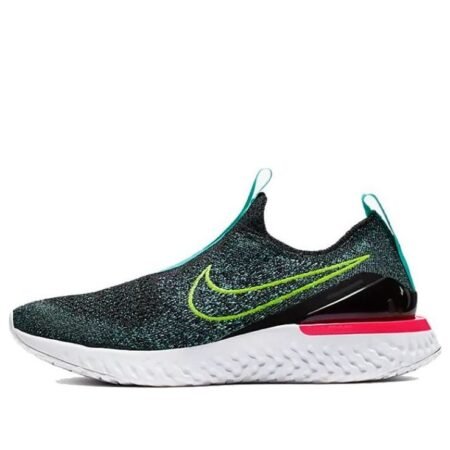 (GS) Nike Epic Phantom React Flyknit 'Black Hyper Jade' BV1370-073