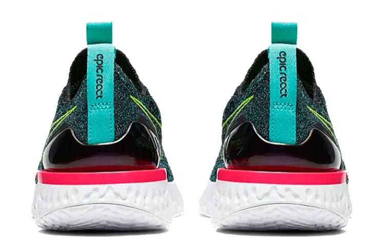 (GS) Nike Epic Phantom React Flyknit 'Black Hyper Jade' BV1370-073 - Image 4