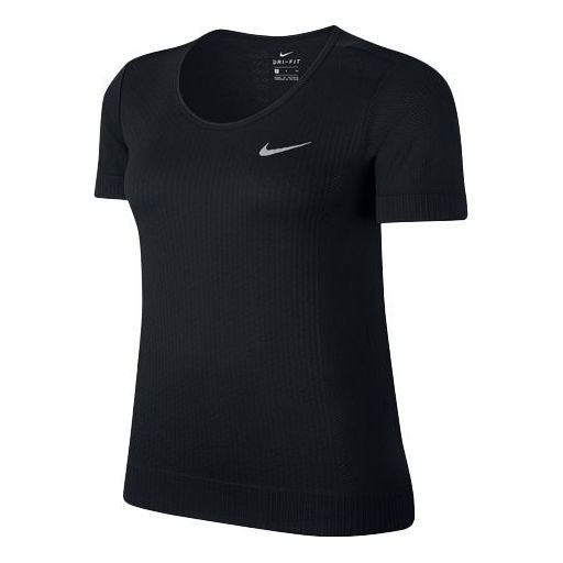 (WMNS) Nike INFINITE Running Gym Short Sleeve Black BV3914-010