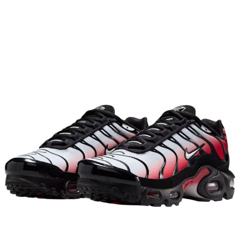 (GS) Nike Air Max Plus 'Pure Platinum University Red Black' CD0609-036 - Image 3