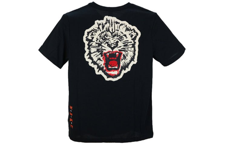 Nike LeBron James xATOMS Crossover Limited Tiger Head Printing Short Sleeve Black CD0936-010 - Image 2