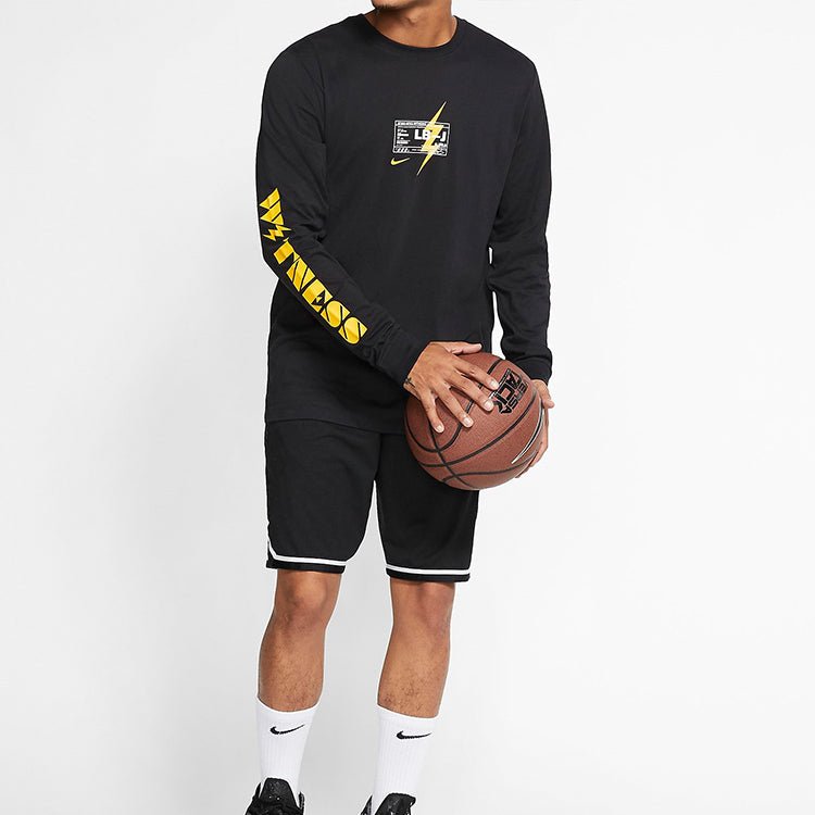 Nike Dri-FIT LeBron James Basketball Long Sleeves Black CD1124-010 - Image 3