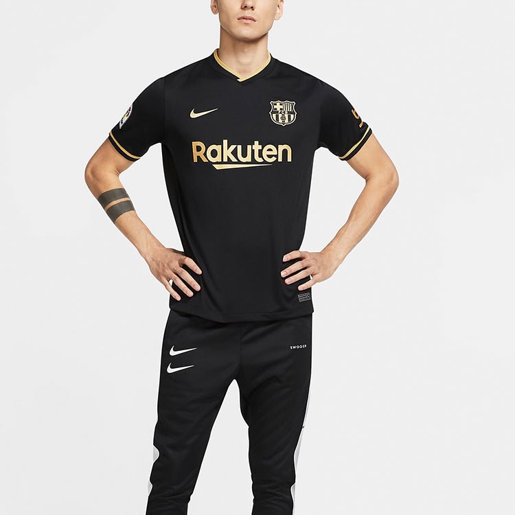 Nike FC Barcelona 20/21  Fan Edition Jersey 'Black Gold' CD4231-011 - Image 3