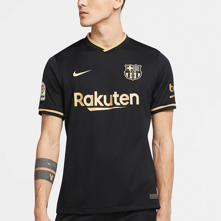 Nike FC Barcelona 20/21  Fan Edition Jersey 'Black Gold' CD4231-011 - Image 4