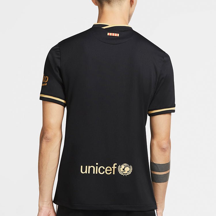 Nike FC Barcelona 20/21  Fan Edition Jersey 'Black Gold' CD4231-011 - Image 5