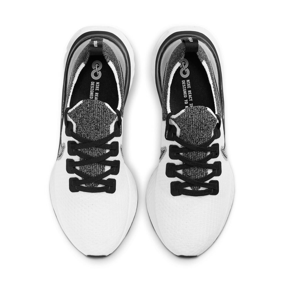 Nike React Infinity Run Flyknit 'Black White' CD4371-010 - Image 4