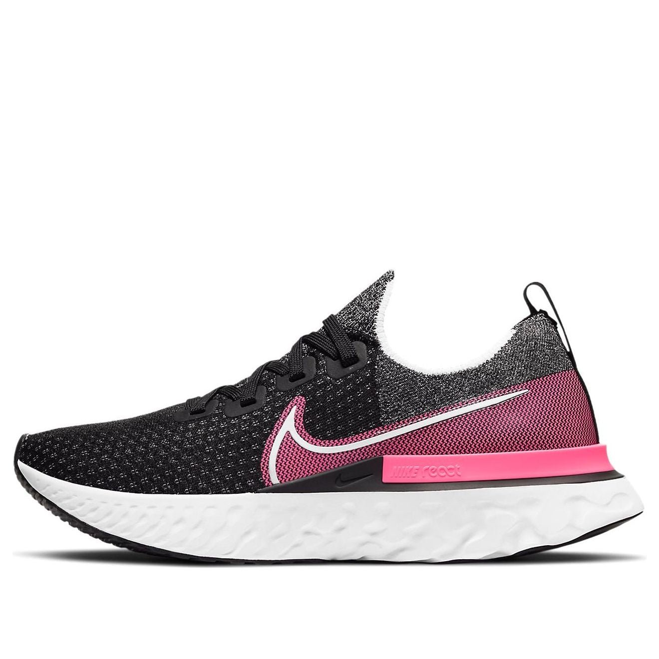 (WMNS) Nike React Infinity Run Flyknit 'Black Pink Blast' CD4372-009