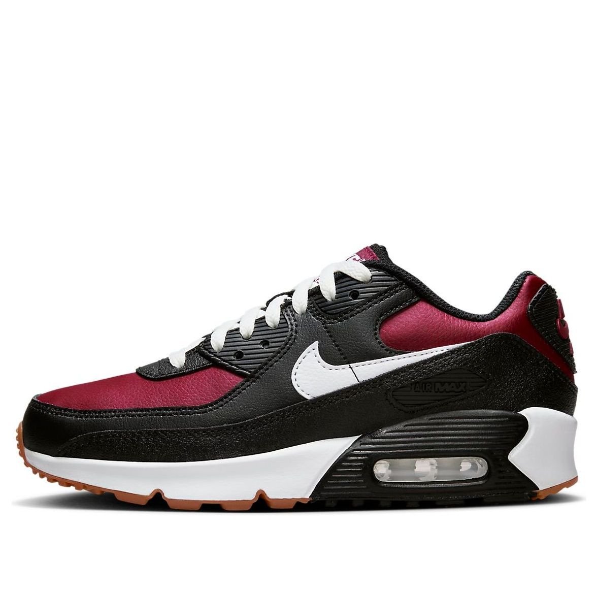 (GS) Nike Air Max 90 Leather 'Black Team Red' CD6864-024