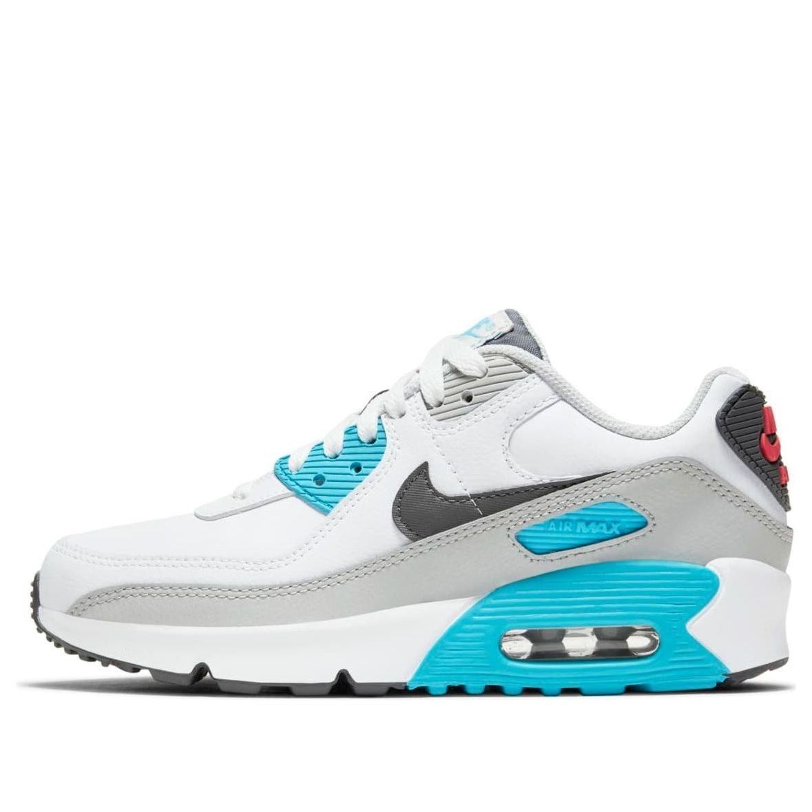 (GS) Nike Air Max 90 Leather 'White Chlorine Blue' CD6864-108
