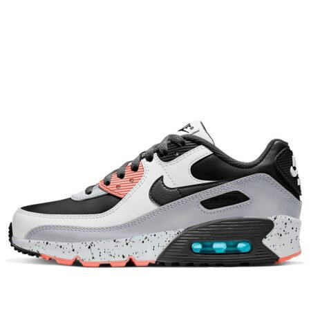 (GS) Nike Air Max 90 Leather 'White Turf Orange Speckled' CD6864-110
