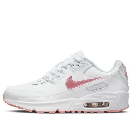 (GS) Nike Air Max 90 Leather 'White Pink Glaze' CD6864-115