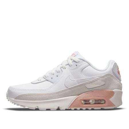 (GS) Nike Air Max 90 Leather 'White Metallic Red Bronze' CD6864-117