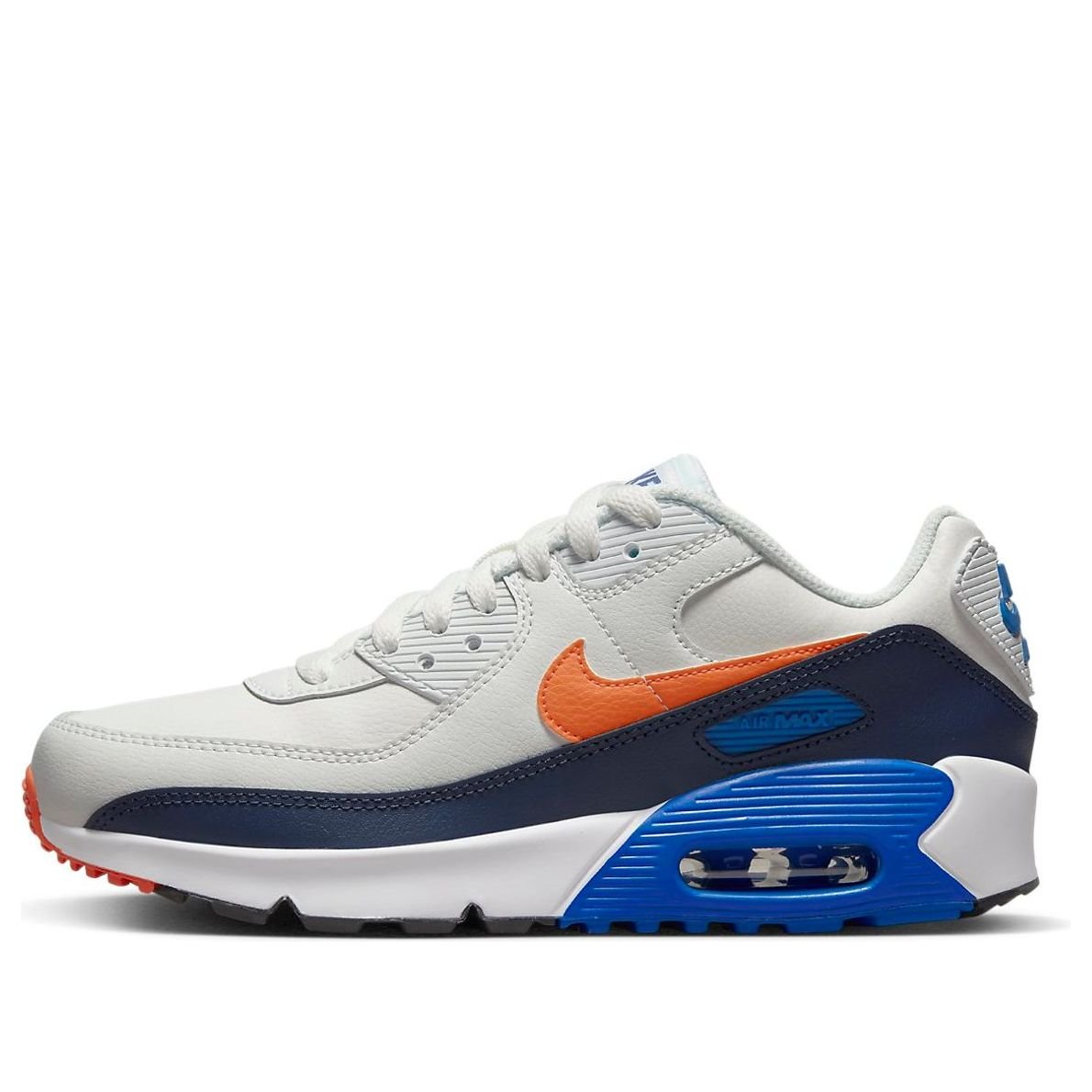 (GS) Nike Air Max 90 LTR Leather 'Gray Blue' CD6864-120
