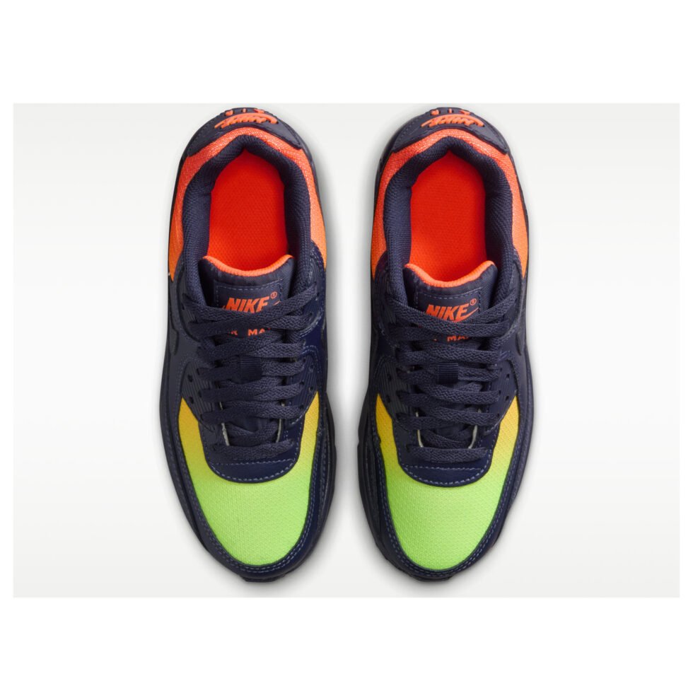 (GS) Nike Air Max 90 LTR 'Lemon Venom Hyper Crimson Laser Orange' CD6864-701 - Image 2