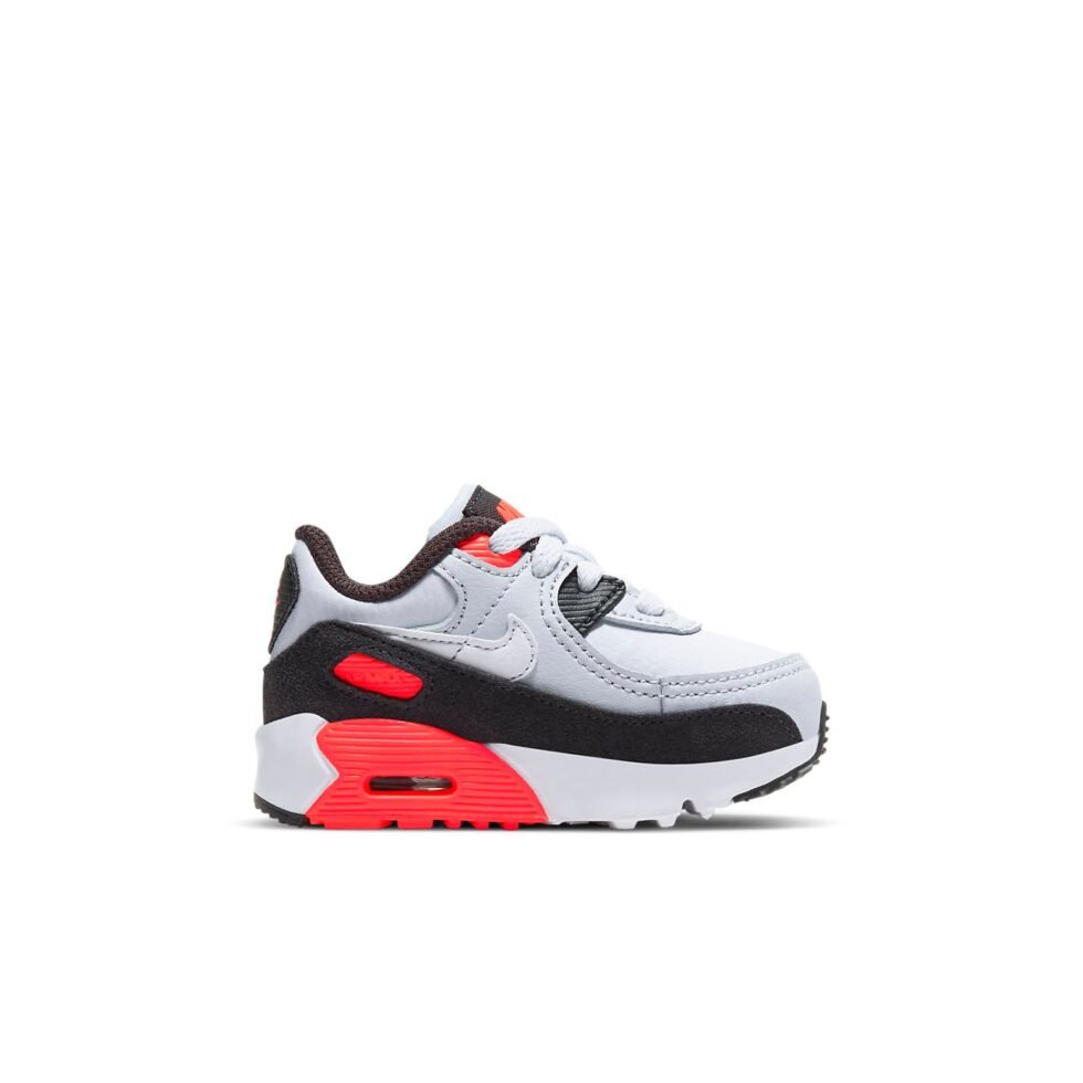 (TD) Nike Air Max 90 Running Shoes Grey/Red/Black CD6868-012 - Image 2