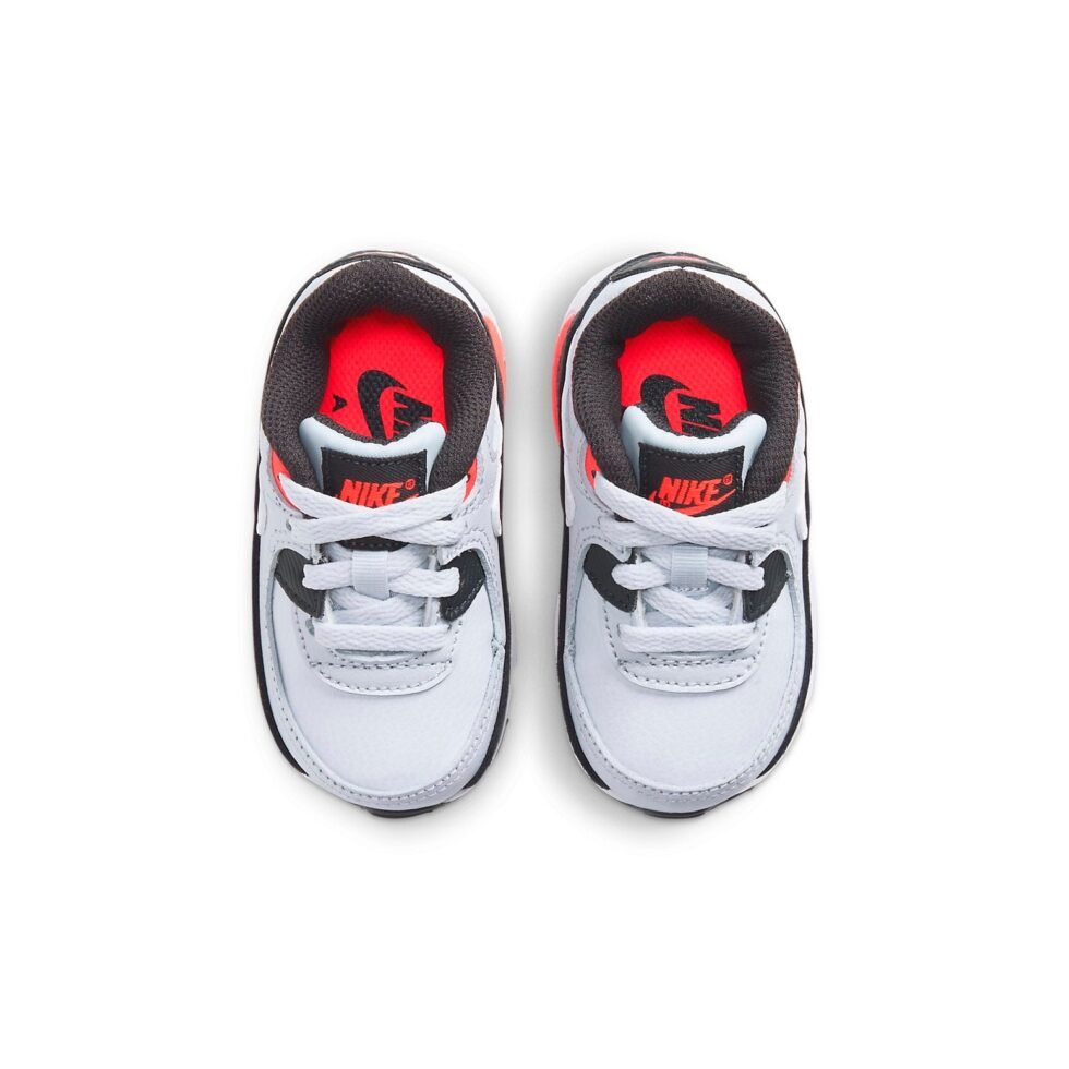 (TD) Nike Air Max 90 Running Shoes Grey/Red/Black CD6868-012 - Image 4