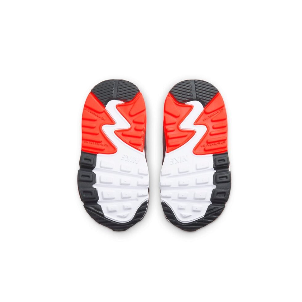 (TD) Nike Air Max 90 Running Shoes Grey/Red/Black CD6868-012 - Image 6