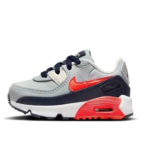 (TD) Nike Air Max 90 LTR 'Light Smoke Grey Bright Crimson' CD6868-021
