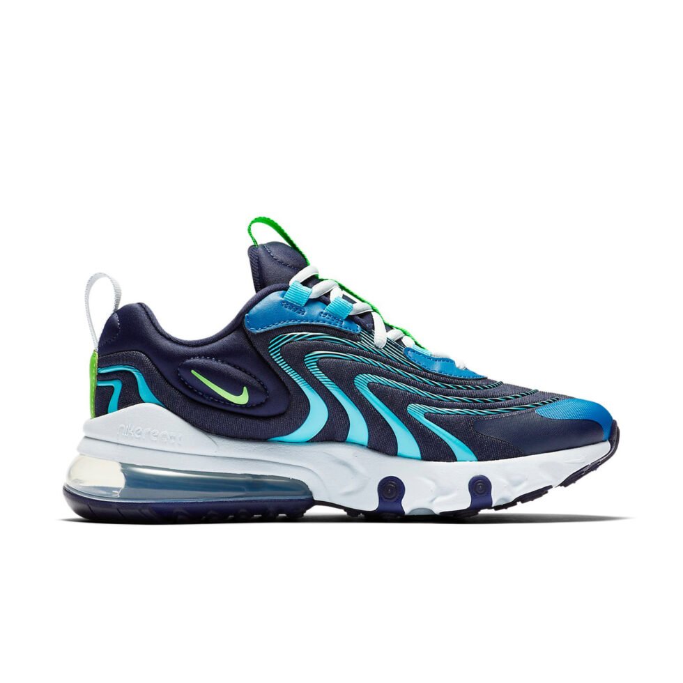 (GS) Nike Air Max 270 React ENG 'Blackened Blue' CD6870-400 - Image 2