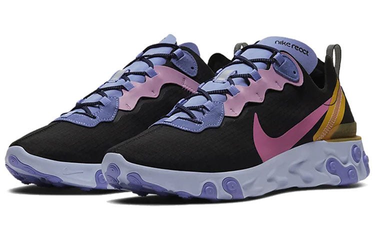 Nike React Element 55 'Black Palest Purple' CI9593-001 - Image 3