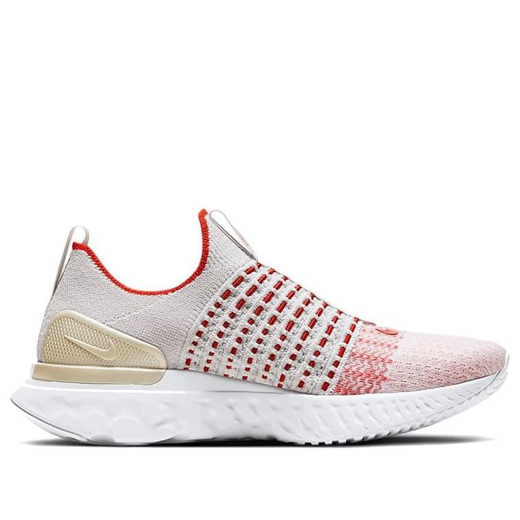 (WMNS) Nike React Phantom Run Flyknit 2 'Vast Grey Orange' CJ0280-003 - Image 2