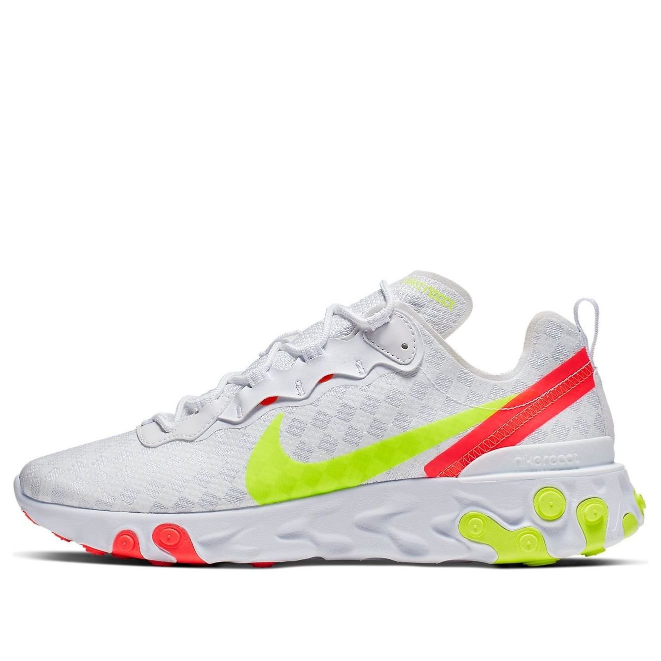 Niker React Element 55 'Checkered White Crimson Volt' CJ0782-100