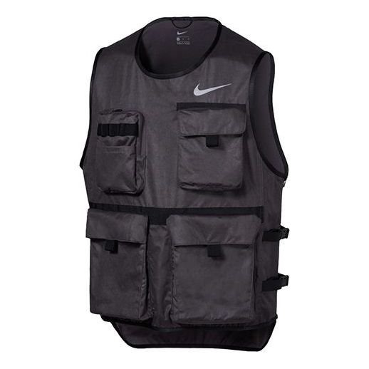 Nike Multi-Pocket Function Trend Tooling Sports Running Vest Grey Gray CJ1461-082