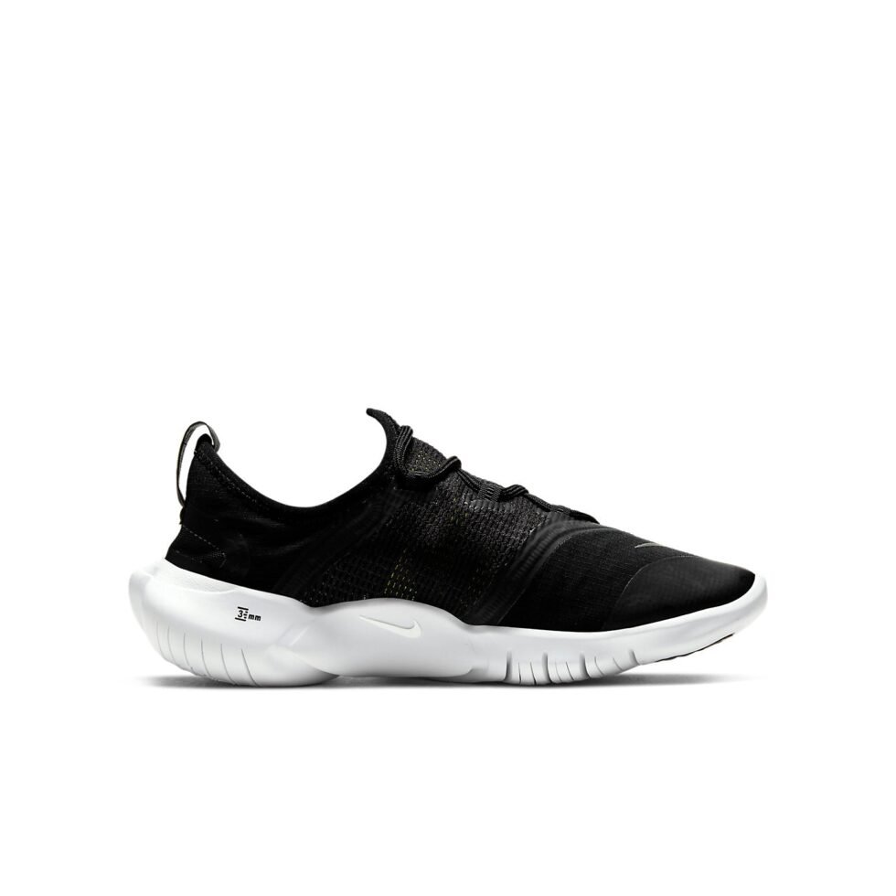 (GS) Nike Free RN 5.0 2020 'Black White' CJ2079-002 - Image 2