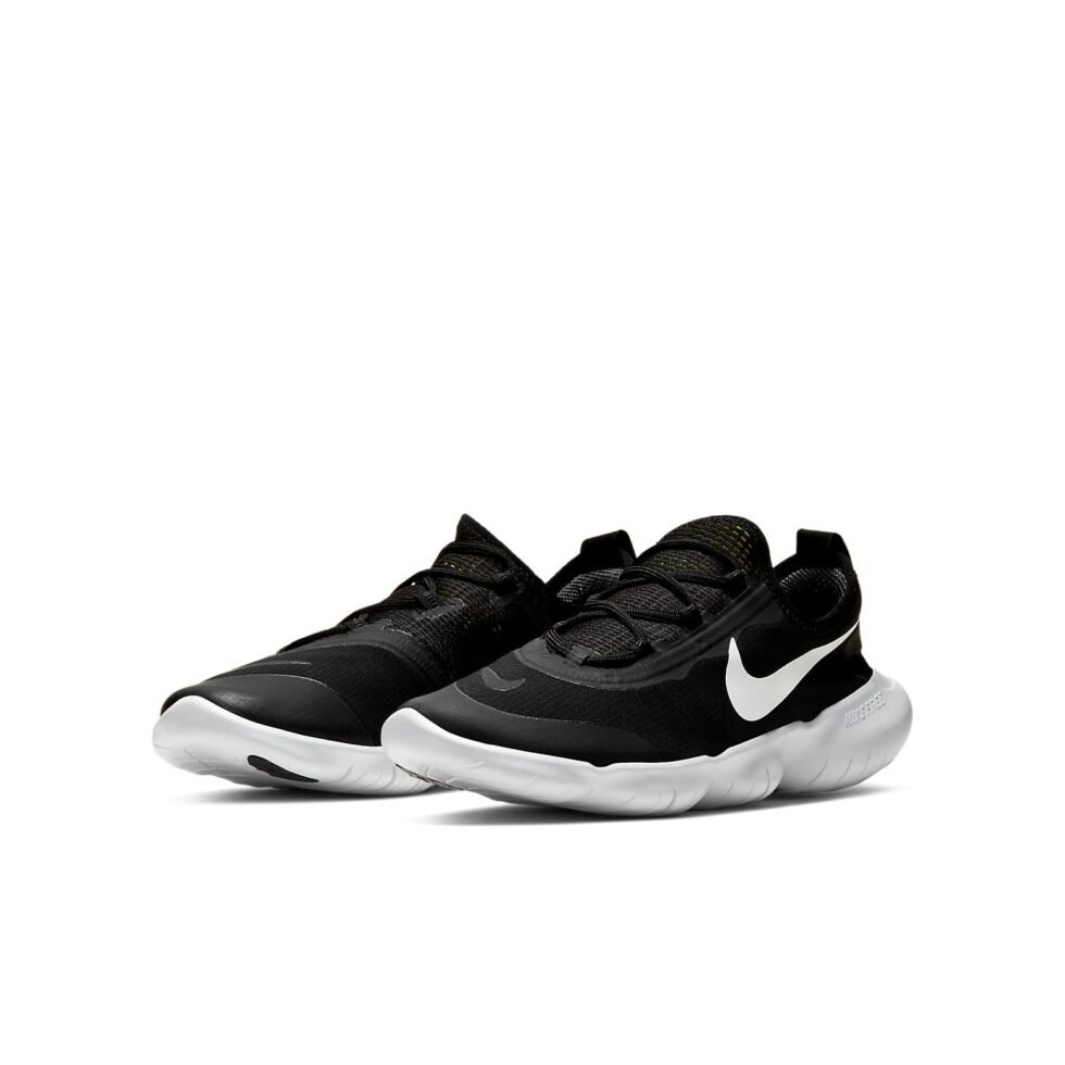 (GS) Nike Free RN 5.0 2020 'Black White' CJ2079-002 - Image 3