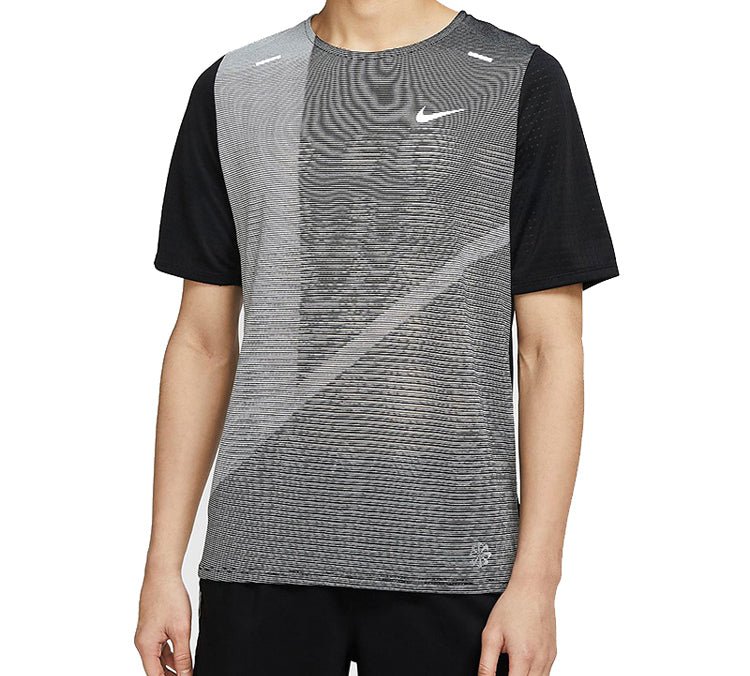 Nike Rise 365 Future Fast Running Short Sleeve Black Gray Blackgray CJ5689-010 - Image 4