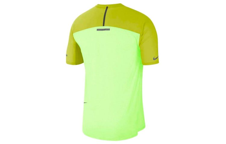 Nike TECH PACK Running Tops Short Sleeve Yellow CJ5732-308 - Image 2