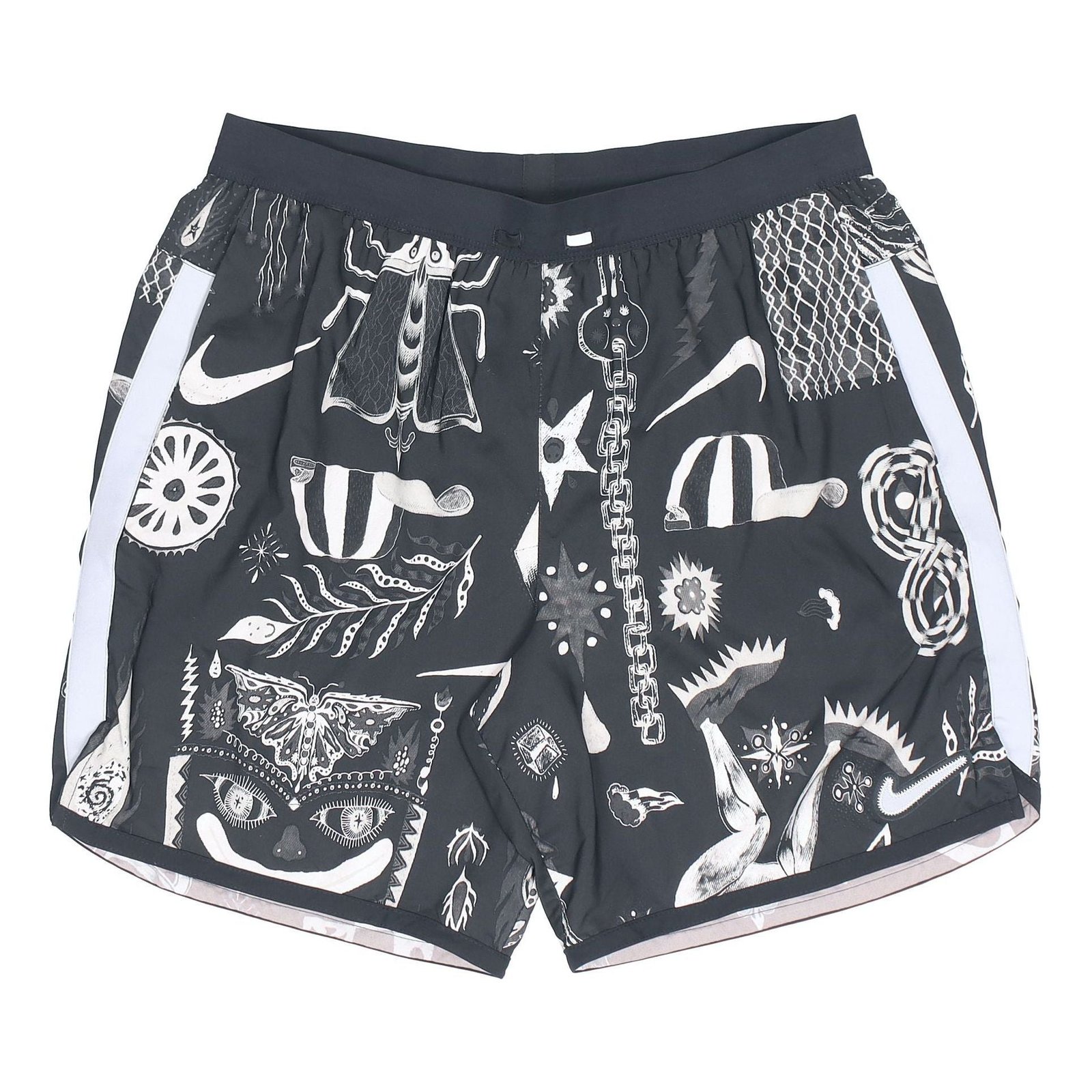 Nike Graffiti Printing Running Shorts Black CJ5817-010
