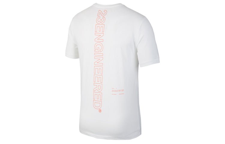 Air Jordan 23 Engineered Alphabet Printing Round Neck White CJ6233-100 - Image 2