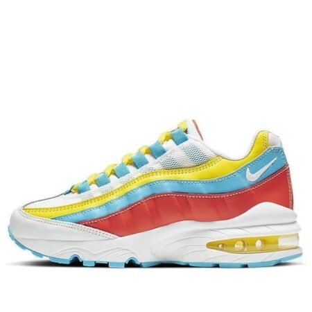 (GS) Nike Air Max 95 'White Blue Fury Opti Yellow' CK0055-400
