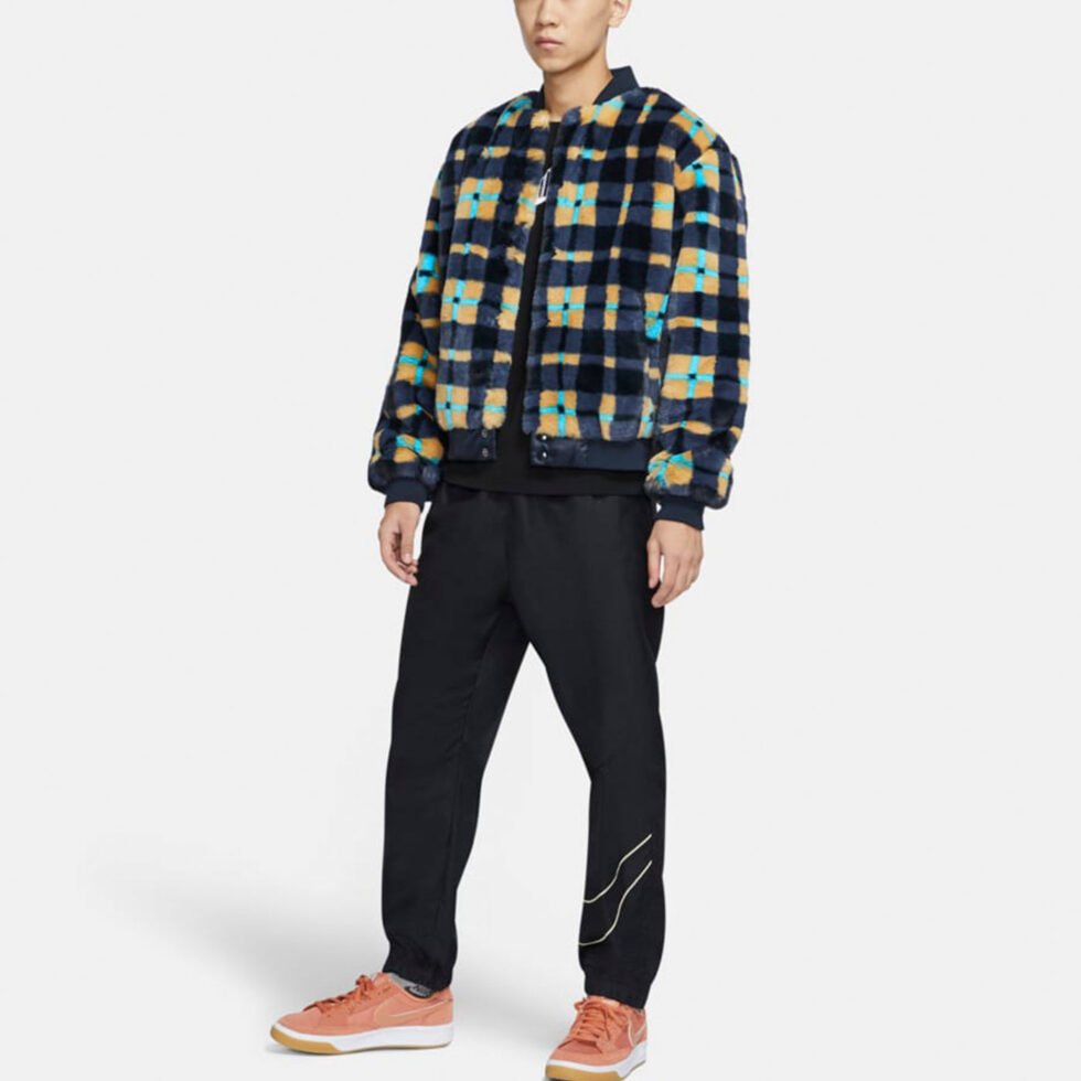 Nike SB Skateboard Dunk High x Concepts Fleece Grid Jacket Men Multi-Color Yellow CK7289-475 - Image 4