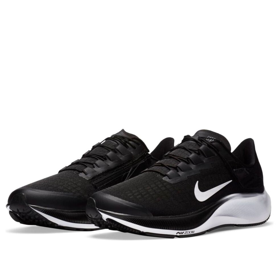 Nike Air Zoom Pegasus 37 FlyEase 'Black White' CK8474-003 - Image 3