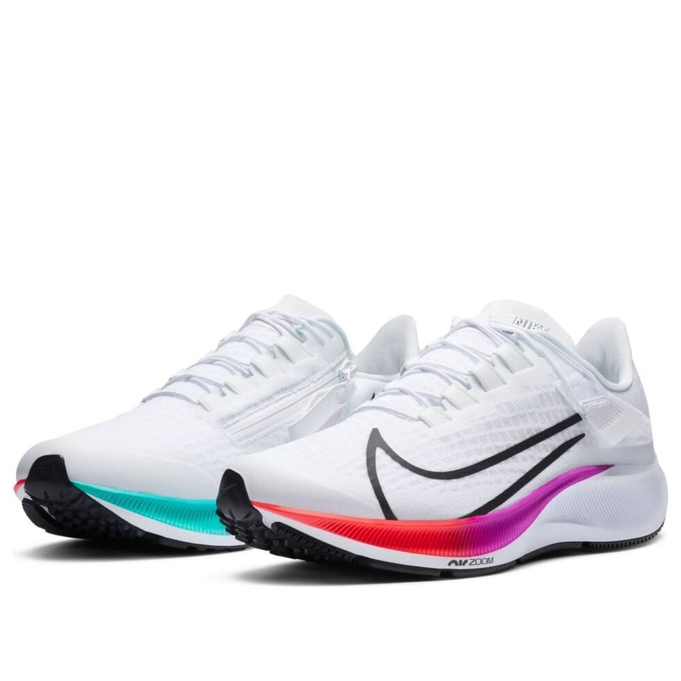 Nike Air Zoom Pegasus 37 FlyEase 'White Multi-Color' CK8474-100 - Image 3