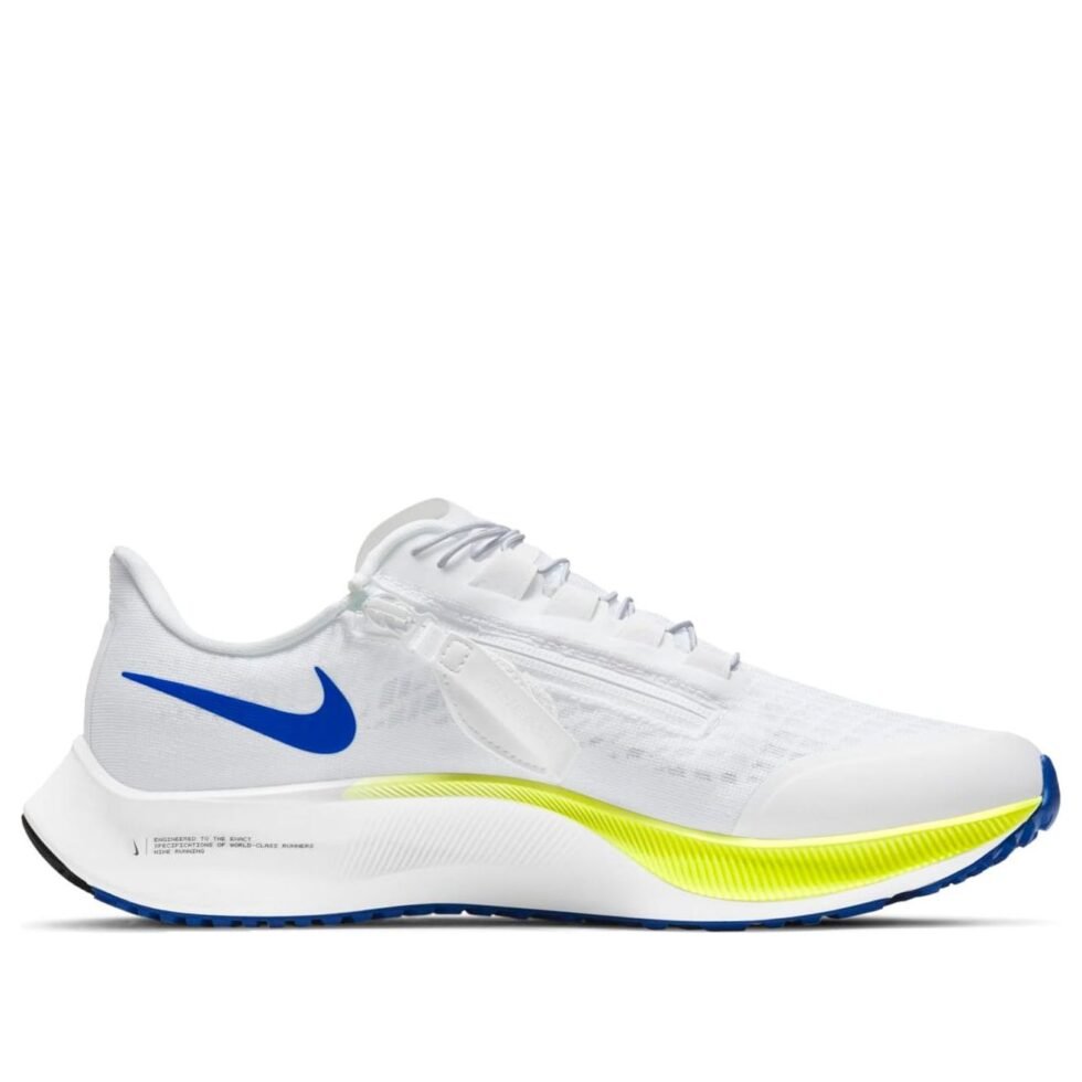 Nike Air Zoom Pegasus 37 FlyEase 'White Racer Blue Cyber' CK8474-102 - Image 2