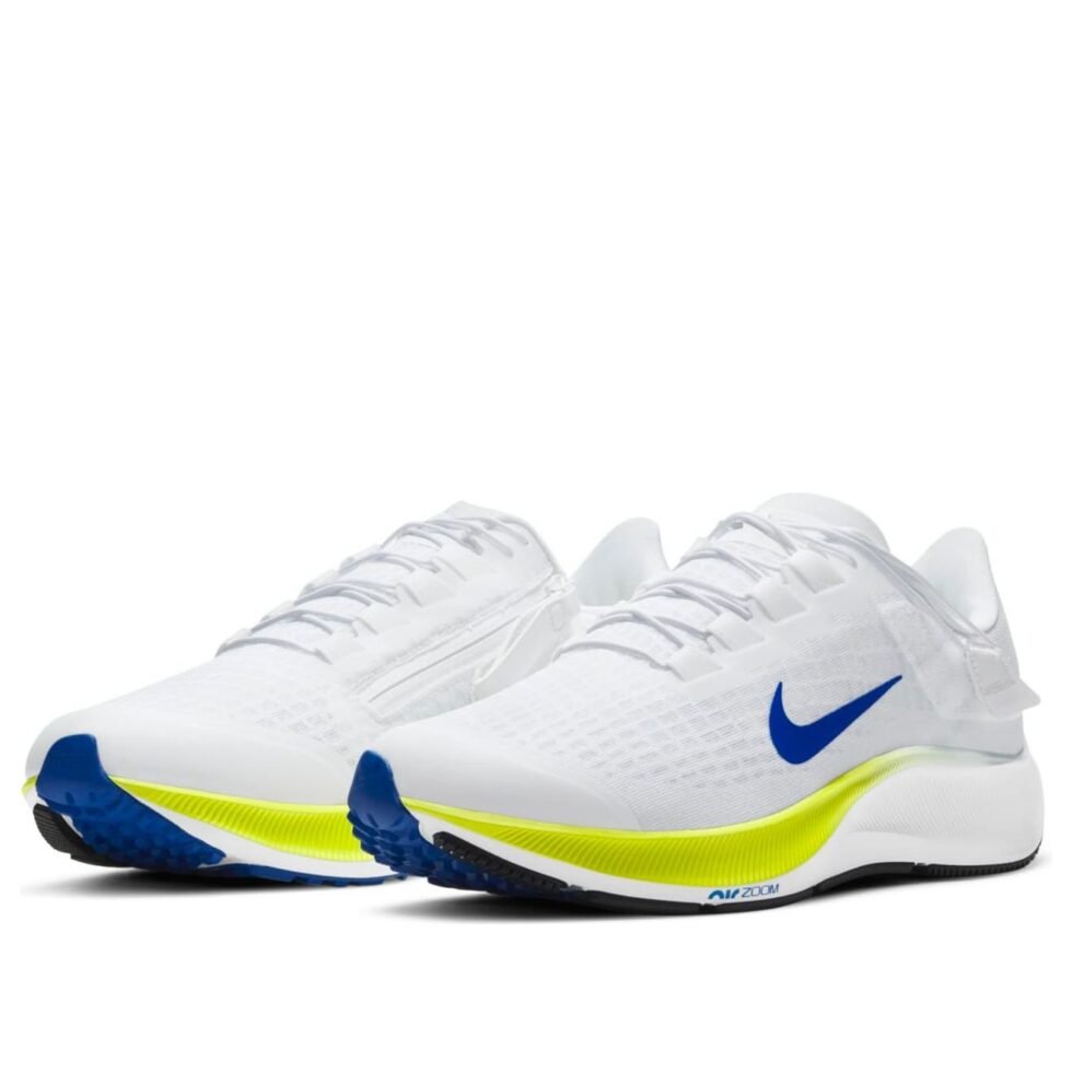 Nike Air Zoom Pegasus 37 FlyEase 'White Racer Blue Cyber' CK8474-102 - Image 3