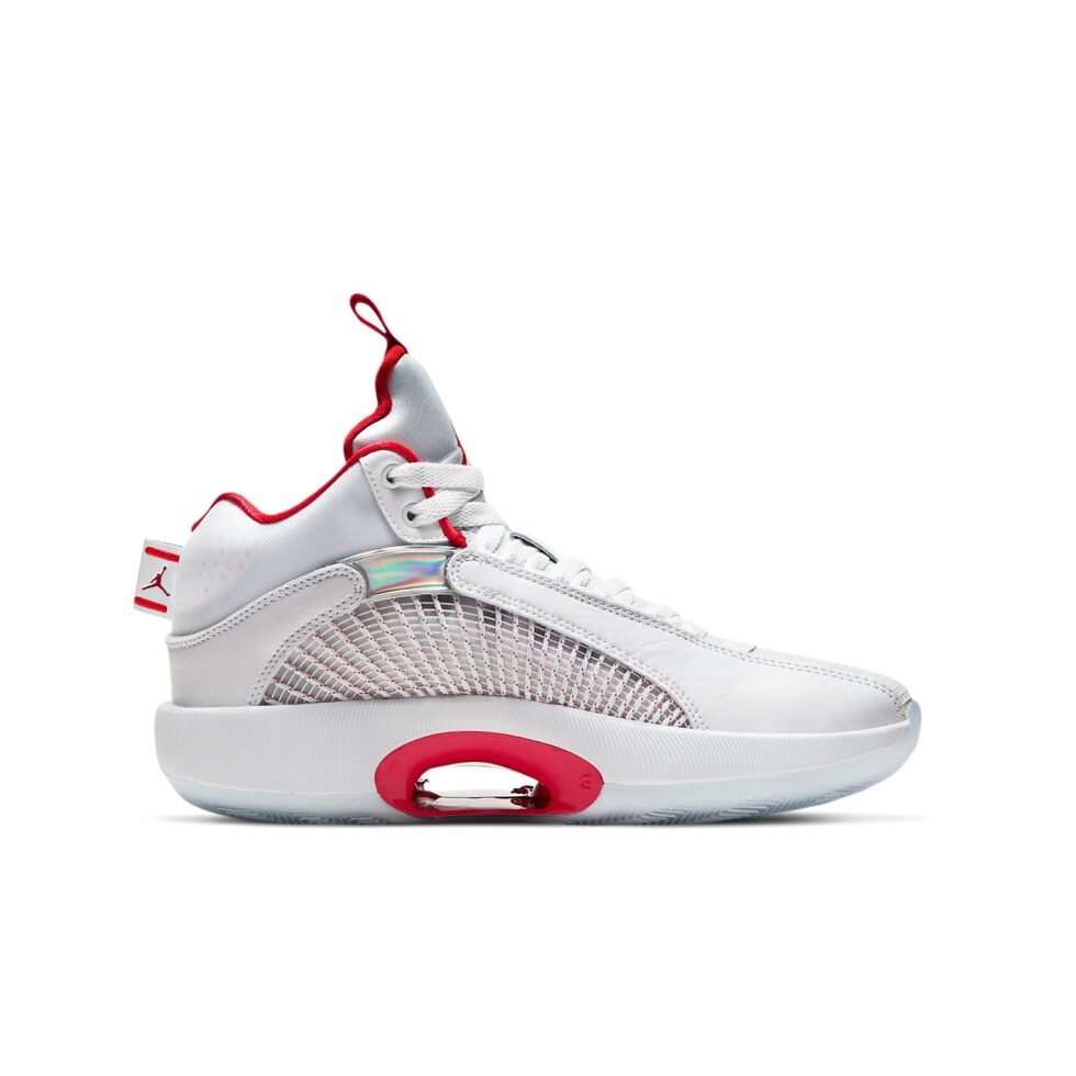 (GS) Air Jordan 35 'White Fire Red' CQ9433-100 - Image 2