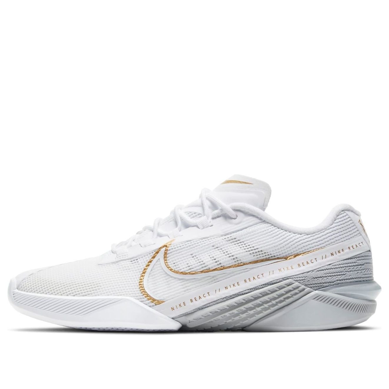 (WMNS) Nike React Metcon Turbo 'White Metallic Gold' CT1249-100
