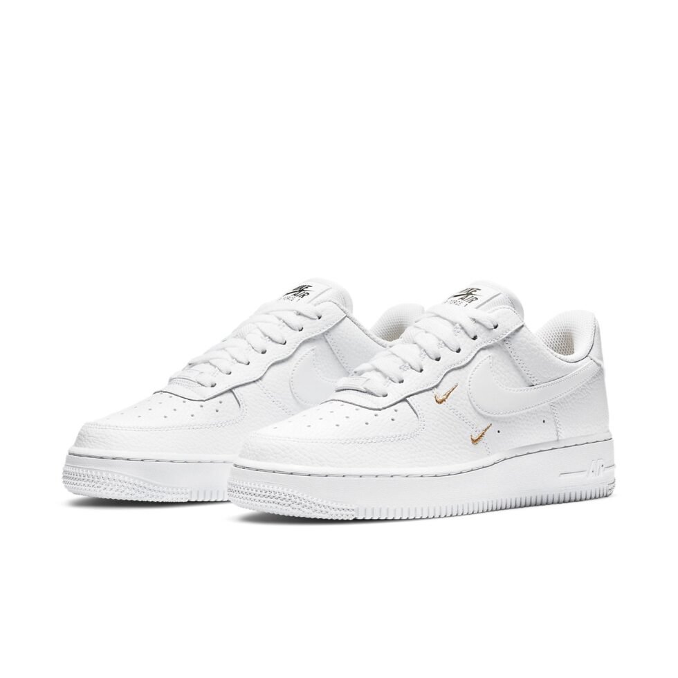 (WMNS) Nike Air Force 1 '07 Essential 'White Metallic Gold' CT1989-100 - Image 3